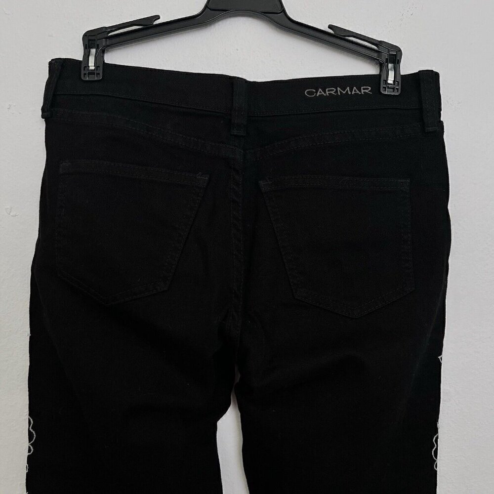 LF Carmar Skinny Jeans Embroidered Floral black Western Boho Style Size 26 NWOT - Picture 12 of 13